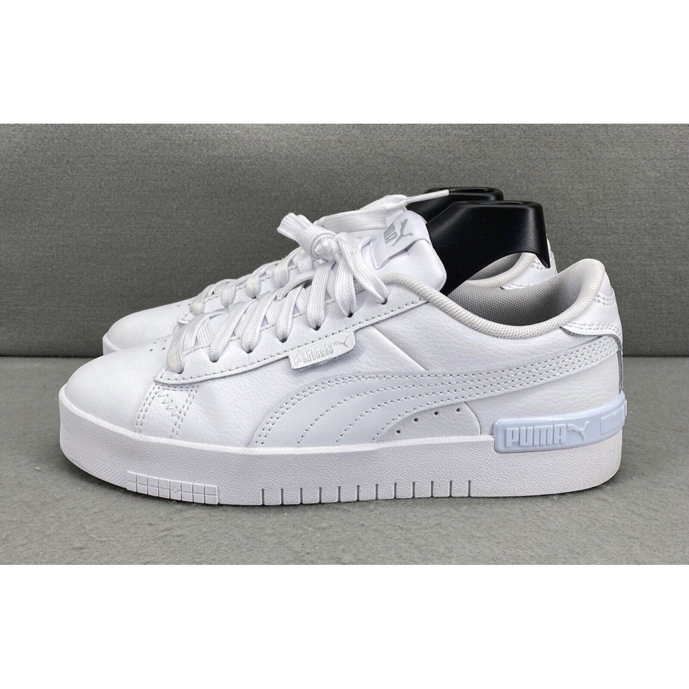 Puma Women’s White Jada Trainers Court Lace Up Junior 5C